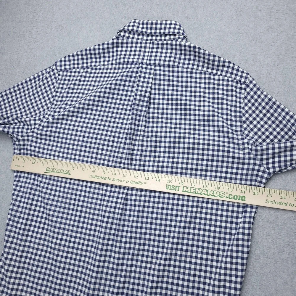 Ralph Lauren Classic Fit Performance Shirt Mens Large Blue‎ Check Long Sleeve